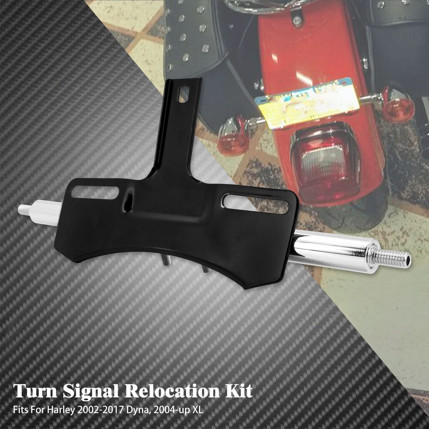 Kit de Recolocação de Seta de Suporte de Placa de Motocicleta para Harley Dyna Low Rider FXDL FXDF 2002-2017 Sportster XL883 2004-2023