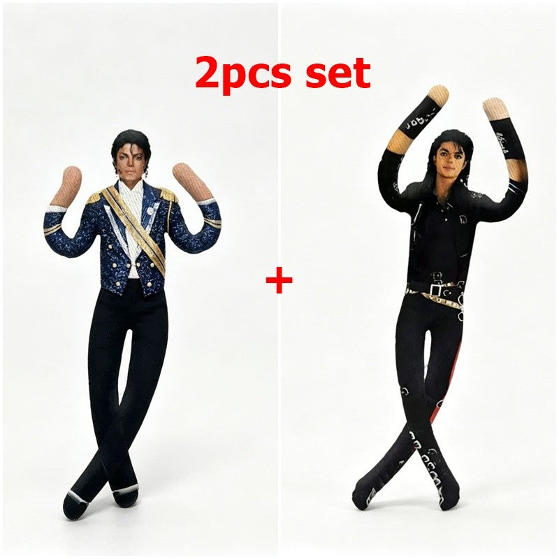 Abstract Michael Jackson Figure Creative Rat Jerky Doll Stuffed Ornament Bendable Rat Jerky Figurine Props Laoshu Gan Doll