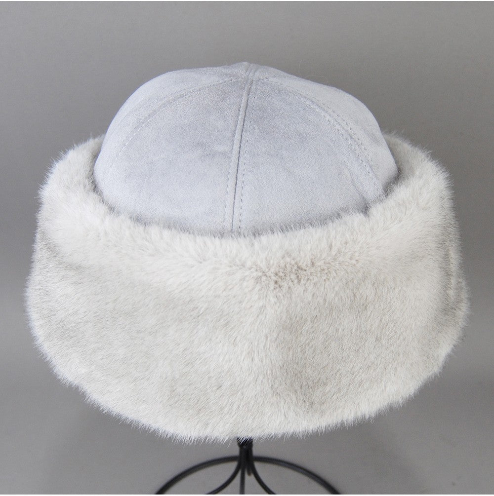 Hot Sale Faux Mink Fur Hat Winter Genuine Baseball Cap Russia Fashion Elegant Lady Warm Faux Fur Ball Straw Hat
