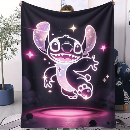 Disney Dream Stitch Print Blanket Multifunctional Flannel Blanket Birthday Gift for Home Outdoor Travel Camping Nap Cover