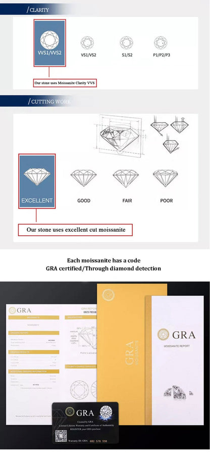 ICEBLING VVS Moissanite Cuban Bracelet 8mm 925 Silver for Men Women Iced VVS Cuban Chain with GRA Certificate