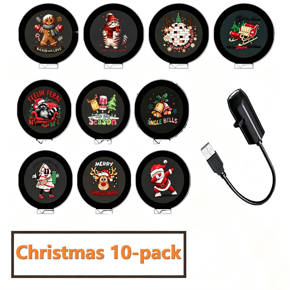 Christmas Projector LED Night Light Lifelike 4/6/10 Patterns Santa Claus Christmas Tree Ceiling Wall Decor Education Toy Gift