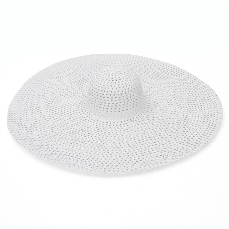 Chapéu de Palha Grande GEMVIE Para Mulheres Chapéu de Sol de Verão de Aba Larga Dobrável Chapéu de Praia Grande de Papel Nova Moda 2022