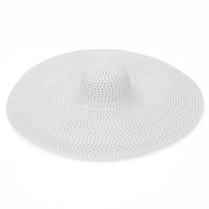 Chapéu de Palha Grande GEMVIE Para Mulheres Chapéu de Sol de Verão de Aba Larga Dobrável Chapéu de Praia Grande de Papel Nova Moda 2022