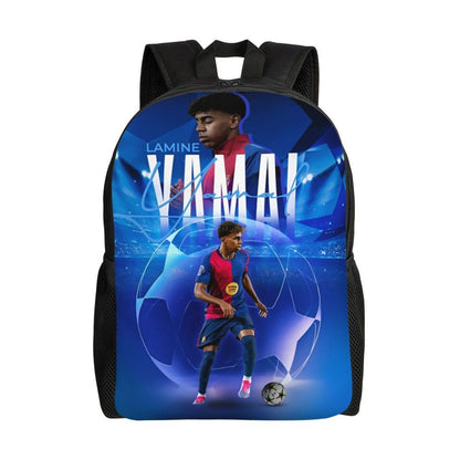 Lamine Y-Yamal Mochila Infantil para Meninos Meninas, Mochilas Esportivas de Futebol, Mochila Escolar Kawaii para Creche