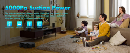 OMESER NEW 5000Pa/120mins Vacuum Cleaner Robot  Automatic Charging,Home Appliance,For Sweeping Mopping Smart Home Clean