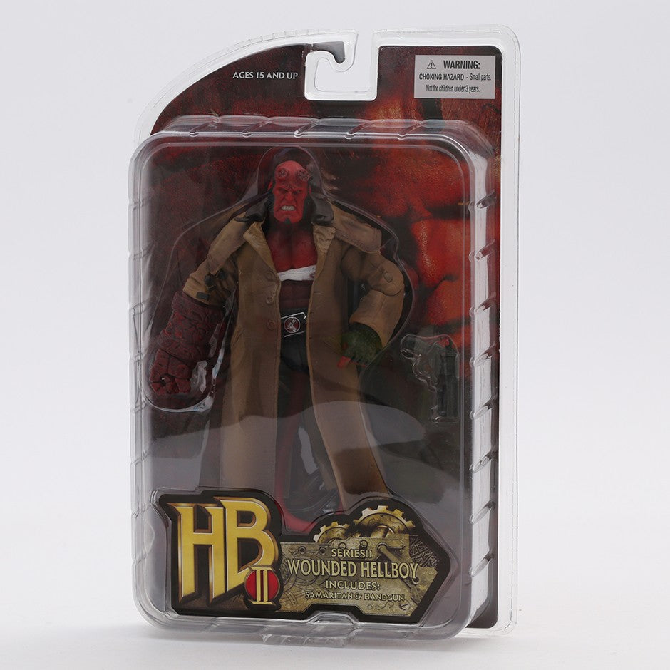 Mezco - Hellboy - 2004 "Hellboy" Casaco Variante Boneco Modelo Colecionável Figura de Ação Brinquedo