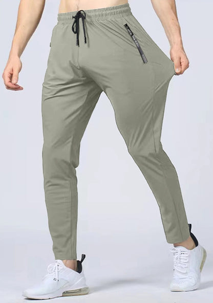 Calça Jogger Masculina De Secagem Rápida, Respirável, Com Cordão Na Cintura, Elegante E Elástica, Para Fitness