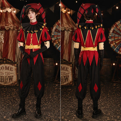 Hazbin Hotel Fizzarolli Cosplay Costume The Amazing Digital Circus Pomni Pierrot Harlequin Clown Outfit Halloween Party Costume