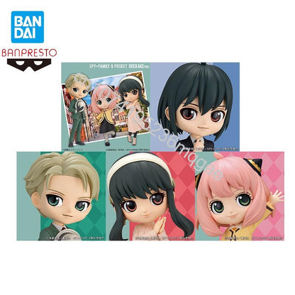 Bandai Original Q Posket Spy X Family Anya Forger Yor Forger Yuri Briar Bonecos de Ação Colecionáveis de Anime Modelo Toy Loid Forger