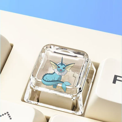 Pokemon Cross mechanical keyboard personalized anime keycap single Charmeleon Blastoise Eevee transparent cartoon keycap