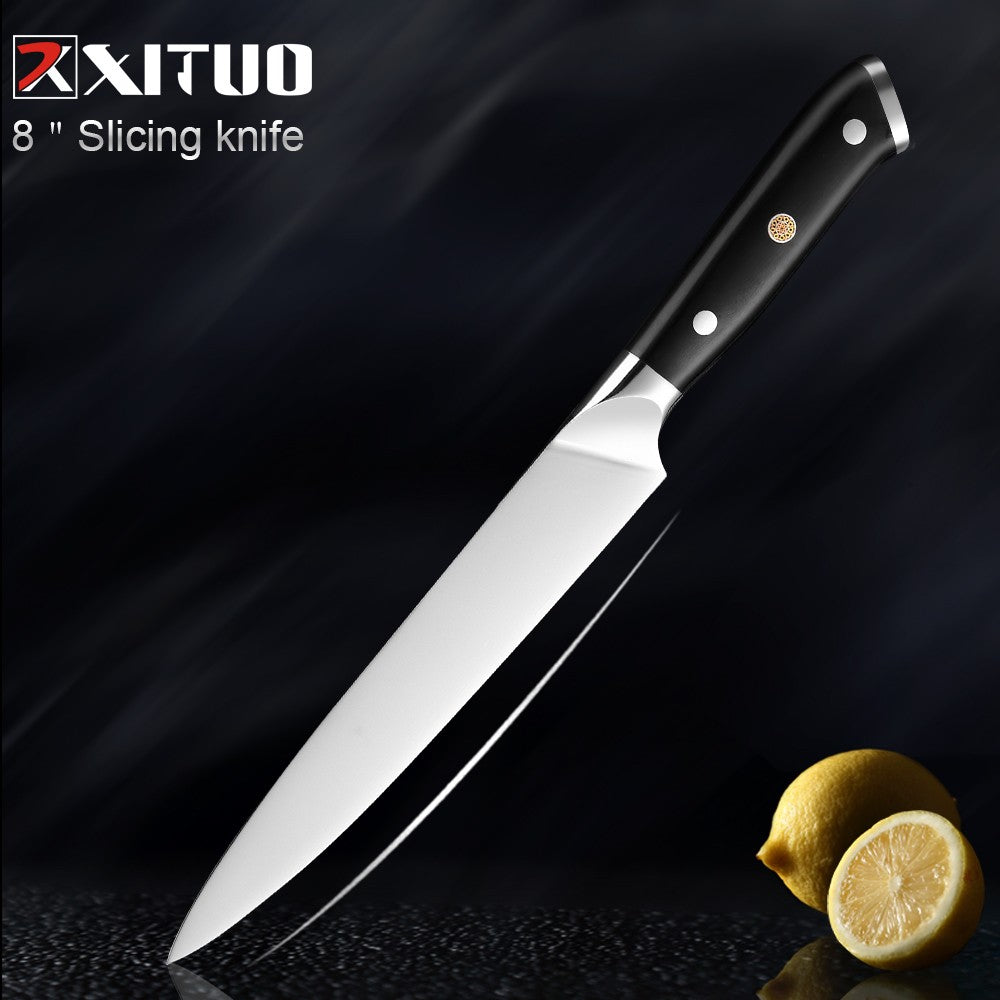 Conjunto de Facas de Cozinha XITUO Super Aço Alemão Faca do Chefe Faca Santoku Japonesa Faca Utilitária Cutelo Faca de Fatiar Descascar Nova Ferramenta de Culinária
