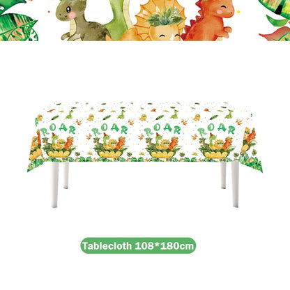 Happy Dinosaur Birthday Decoration Party Supplies Set Cup Plate Dinosaur Balloons Stickers Banner Gift Bags for Kids Boy Favors