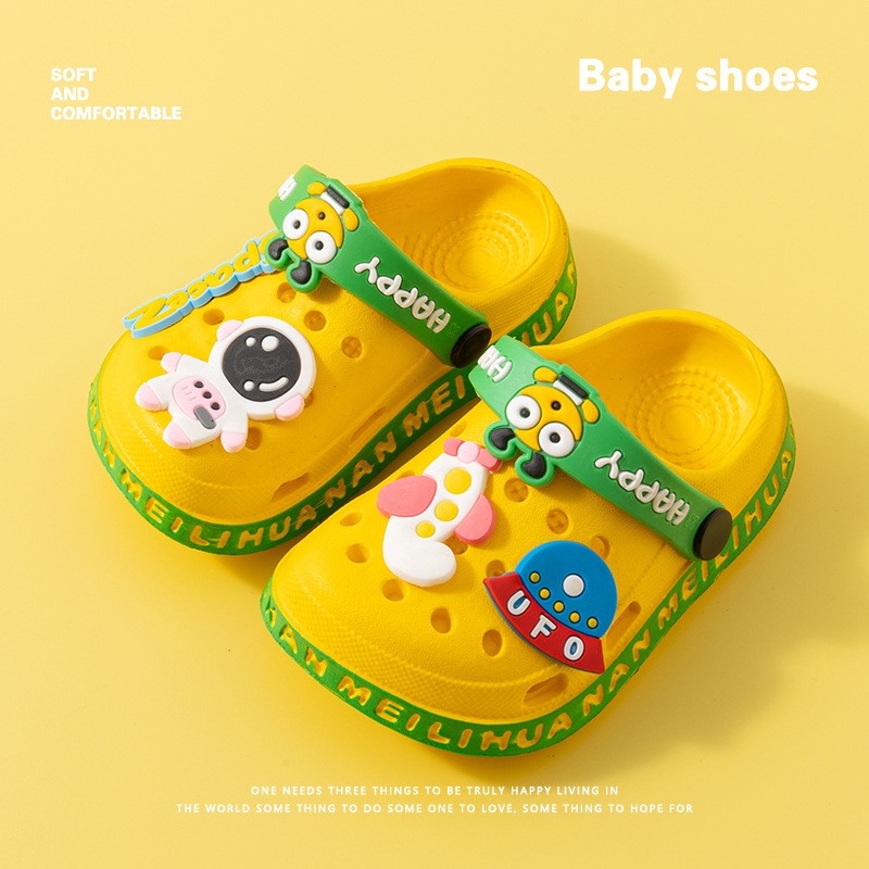 Children's Cartoon Baby Soft-Soled Sandals – Ultra-Light Anti-Slip Infant Closed-Toe Sandals for Boys & Girls Beach Shoes