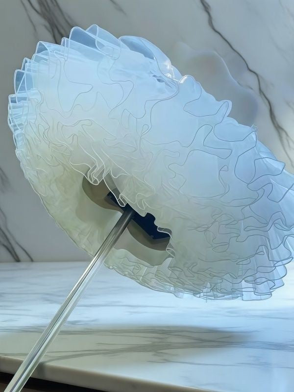 Boneless Ultra Poof Petticoat for Lolita - Wire-Free Soft Tulle Skirt Puffer, Flying Saucer Cut for Daily Cosplay & Maid Dresses