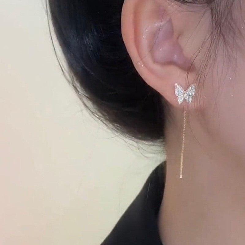 Brincos de Folhas Douradas com Cristal Verde para Mulheres Acessórios Diários de Individualidade Presentes de Joias para o Dia dos Namorados Aniversário