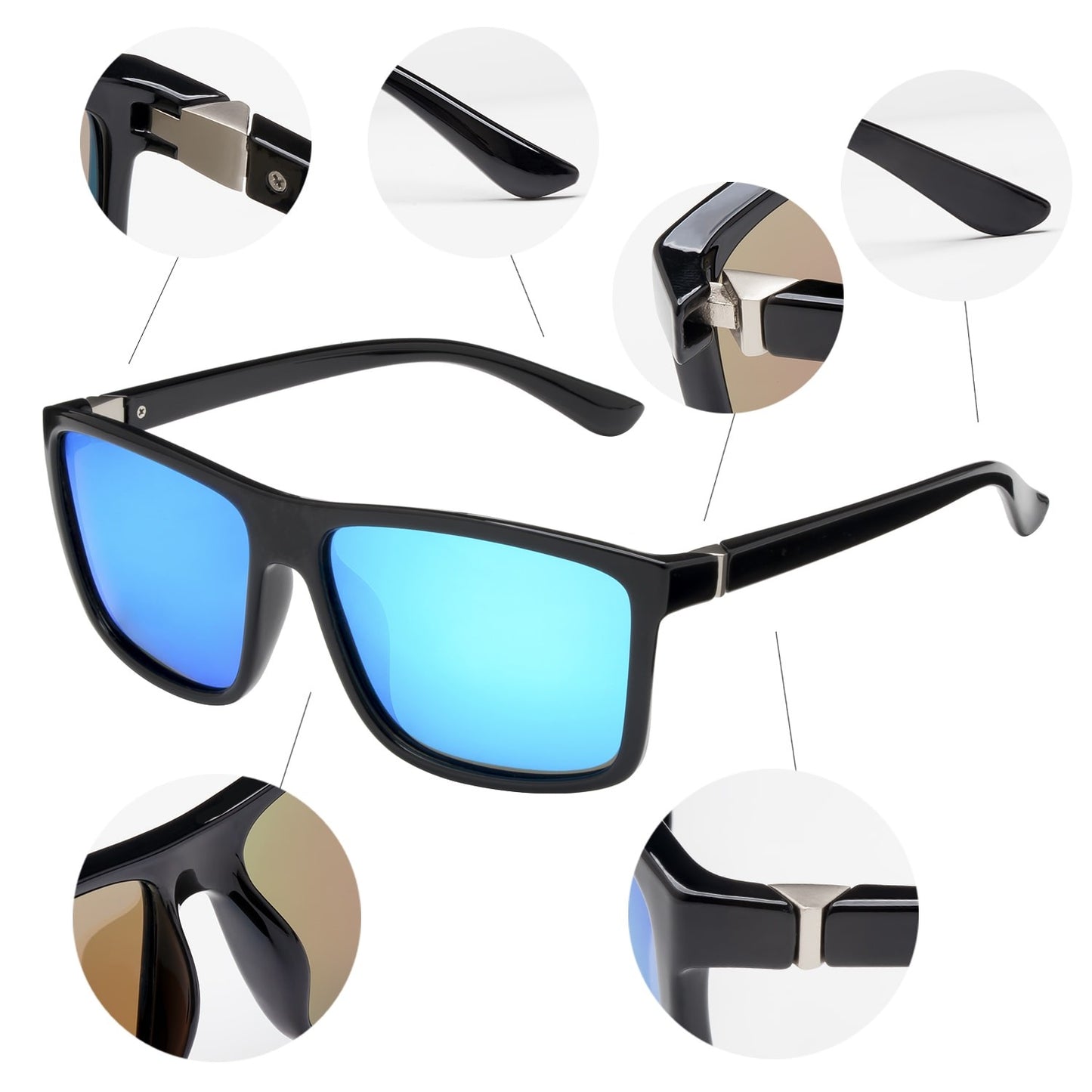 New Polarized Driving Brand Designer Sunglasses Luxury Men Aviation Square Sun Glasses Women Vintage Retro Glasses Shades