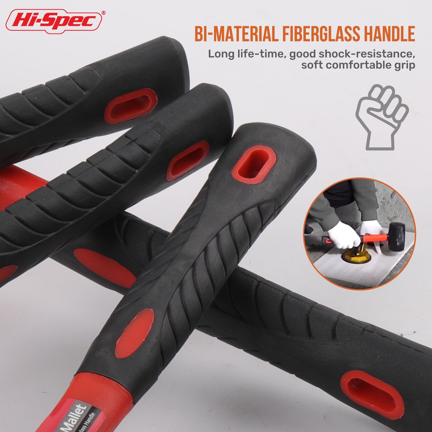 Hi-Spec 1PC Martelo de Borracha Resistente de Dupla Face Mini Martelo Doméstico Martelo Multifuncional Ferramenta Manual 8/12/16/24 Oz