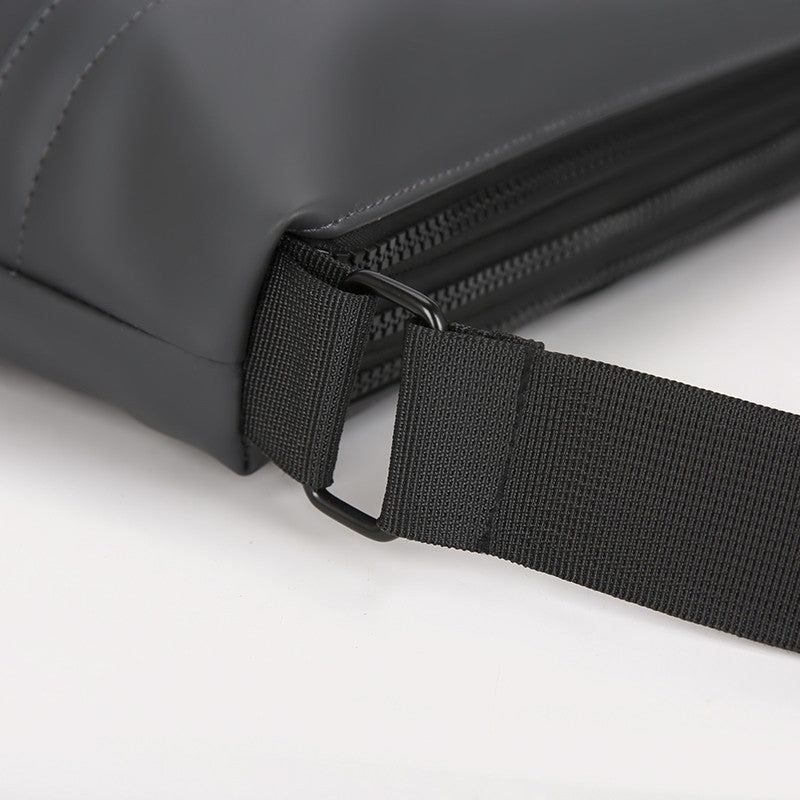 Sleek Crossbody Bag for Men Water-resistant Nylon Shoulder Bag Multi-Pocket Large CapacityMinimalist Style for Daily/Work/Travel