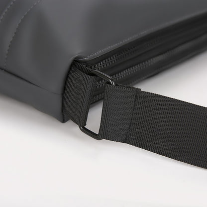 Sleek Crossbody Bag for Men Water-resistant Nylon Shoulder Bag Multi-Pocket Large CapacityMinimalist Style for Daily/Work/Travel