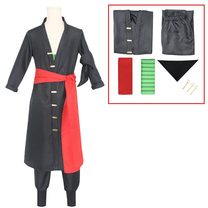 Fantasia Wano Country Roronoa Of Zoro Cosplay Kimono Anime Pirate Disfraz Costume Men Male Halloween Carnival Party Clothes