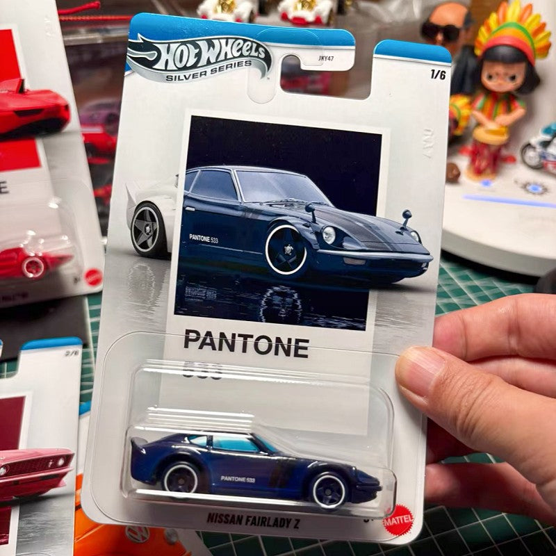 Hot Wheels Silver Series Pantone Artsy Set Genuíno Porsche/Camaro/Kombi/Mustang/Nissan Veículo Diecast Escala 1:64 Modelo de Carro de Liga Presente