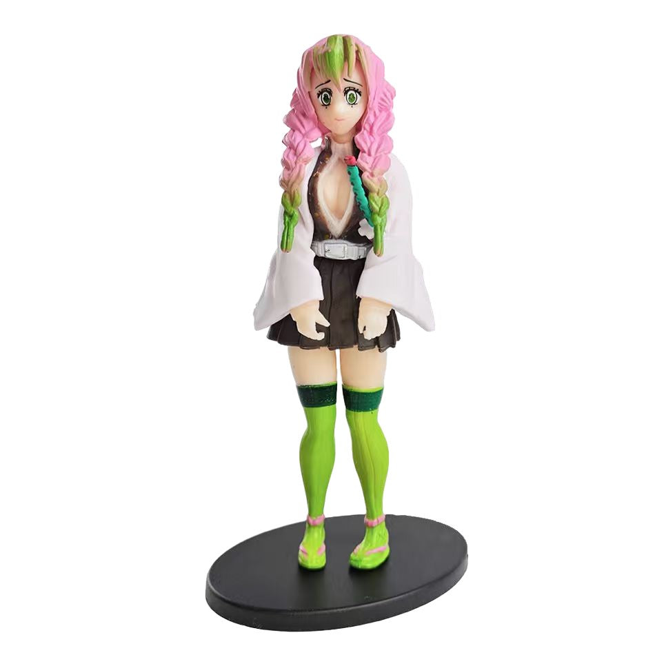 Boneco de Ação do Anime Demon Slayer - Kamado Tanjirou com Agatsuma Zenitsu e Nezuko, Brinquedos de PVC Kimetsu No Yaiba Guerreiros
