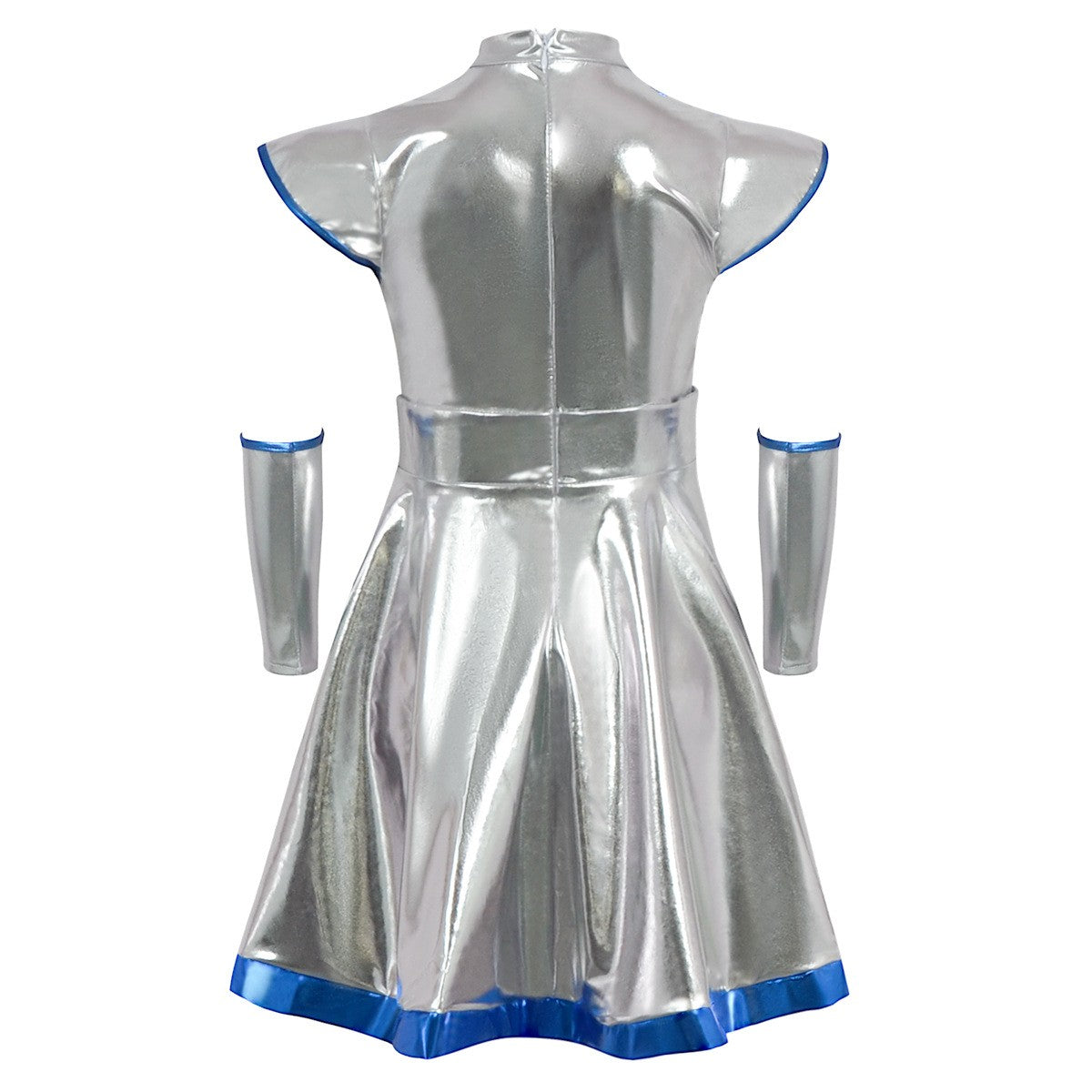 Cyber Alien Laser Reflective Alien Cosplay Dress, Adult and Children's Party Outfit, Including Tentacle Headpiece