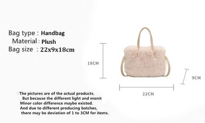 Solid Zipper Women's Shoulder Bags Ladies Bags on Sale 2024 High Quality Winter Milk Cotton Women's Handbags Fashion Soft Bolsos