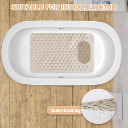 Anti-slip Shower Stall Mat Shower Room Mats with Suction Cup Non-slip Bath Rug Foot Massage Shower Carpet for Home Bathroom