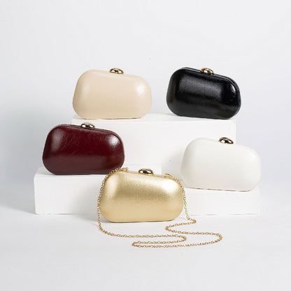 Handbag New Fashion Crossbody Shoulder Evening Pu Leather Clutch Parties Square Bag Original Luxury Brands Bags Golden Pouch Sea