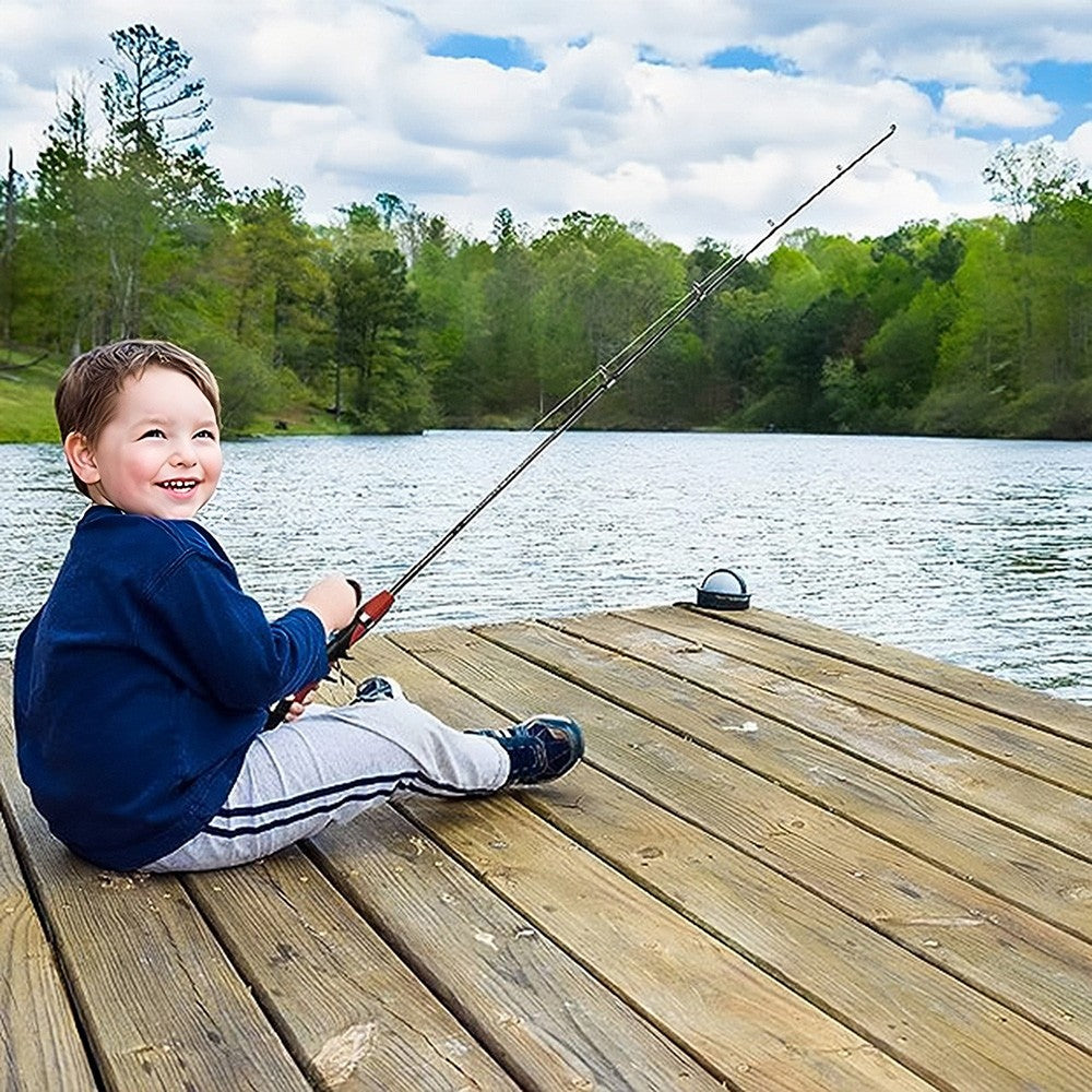 Kids Fishing Pole Set Fishing Rod For Children Child Telescopic Fishing Rods With Spinning Reel Baits Hook Saltwater Freshwater