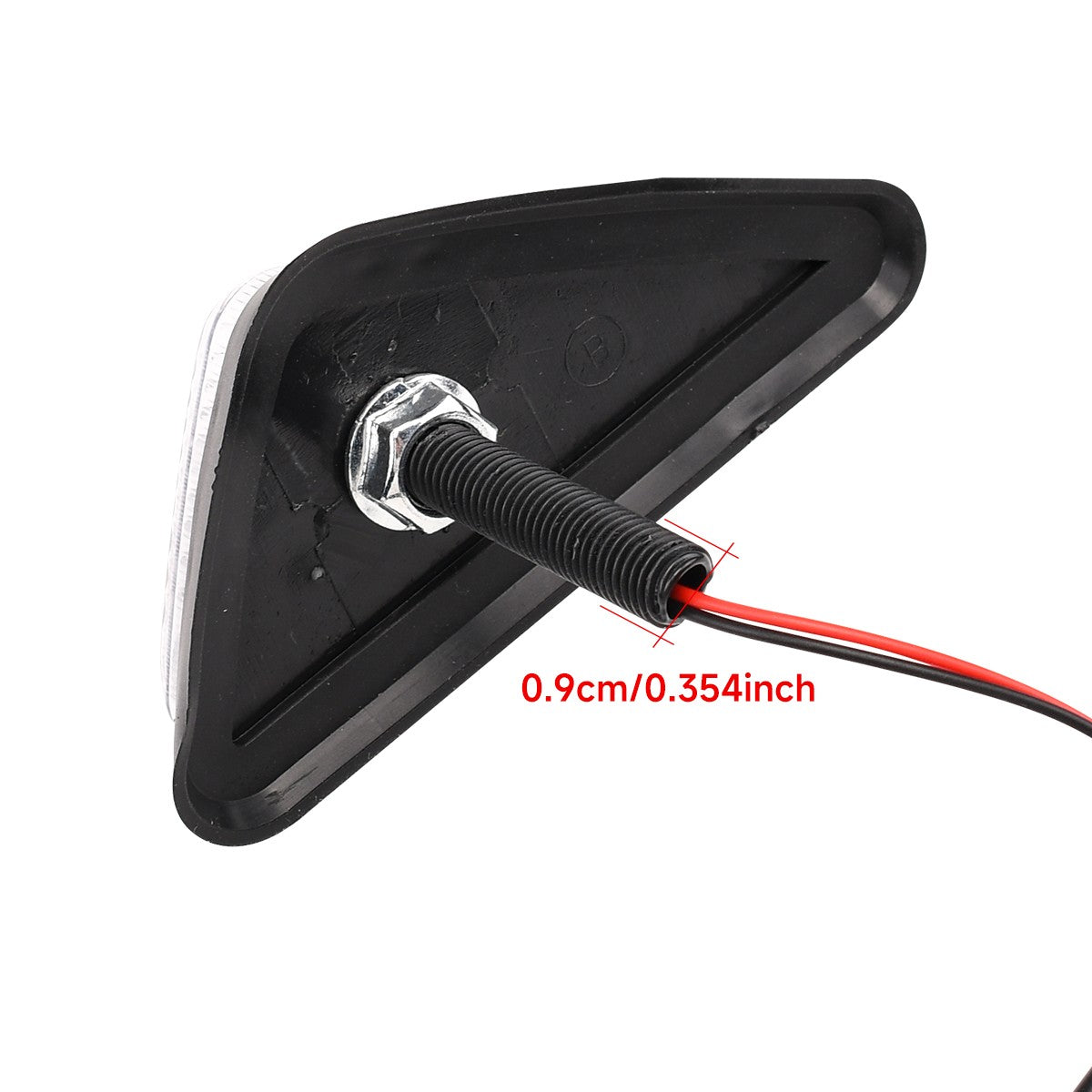 1 Par de Luzes de Seta LED para Moto, Tipo Triângulo Embutido, Indicadores de Sinal de Virada LED, Luzes Âmbar de Pisca-Pisca Diurnas