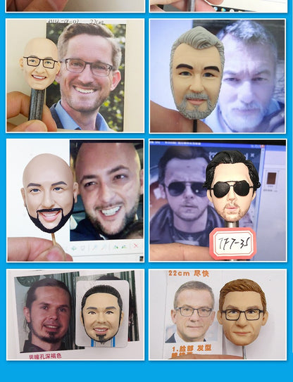 Custom Handmade Bobblehead Figure, Personalized Clay Doll on Photos, Real Person Figurine 3D Customization, Christmas Gift for M