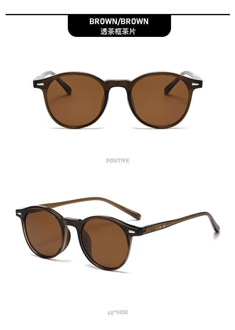 Vintage Round Sunglasses for Women Men Circular Sun Glasses Female Oval Eyewear Oculos De Sol for Male Female Eyeglasses