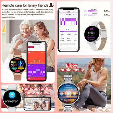 Women Smartwatch 1.32inch AMOLED Screen Call ECG Sport Watch Blood Pressure Micro physical examination AI dial Women Smart Watch