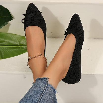 Summer 2024 New Style Pointed Toe Shallow Mouth Breathable Comfortable Casual Flats Shoes Wear-resistant Non-slip Loafers Women