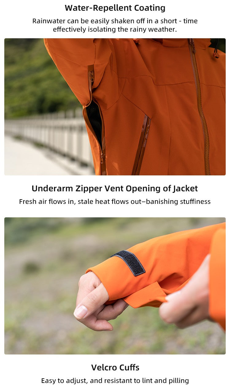 Nu-June Women's Winter Hiking Jacket 3 in 1 plus size Fleeced Clothing Men's Windbreaker Waterproof Hoodie Jackets Outdoor