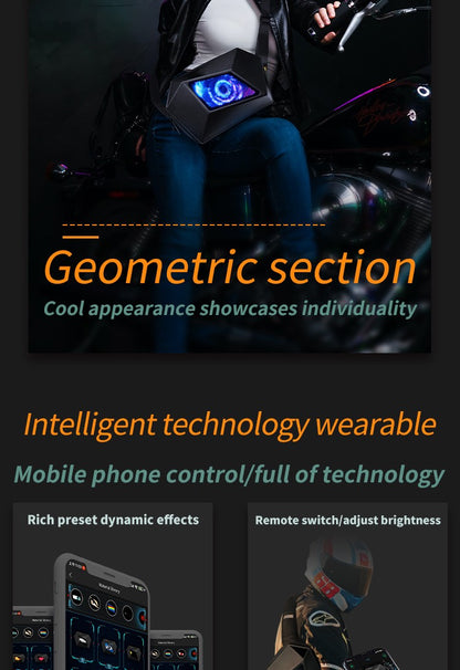 LOY Evil Eye Named Black Crossbody Bag with LED Screen Fashionable Tech-Integrated Stylish Shoulder Bag