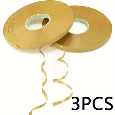 3Roll gold Curly Balloon Ribbon?Wide5mm?Each roll is long393.7Inch——Christmas Decoration?Holiday Wedding?Elegant metallic sheen?