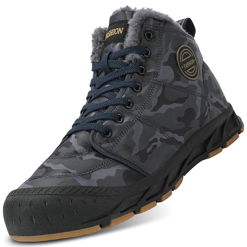 Botas de Neve Masculinas de Inverno Super Quentes Botas de Caminhada Masculinas Impermeáveis Botas Masculinas de Exterior Tênis Antiderrapantes de Borracha Botas Masculinas de Trabalho de Cano Curto
