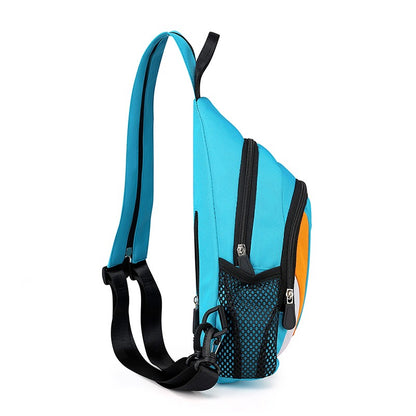 New outdoor leisure multifunctional single shoulder crossbody bag with large capacity Oxford cloth men's chest bag