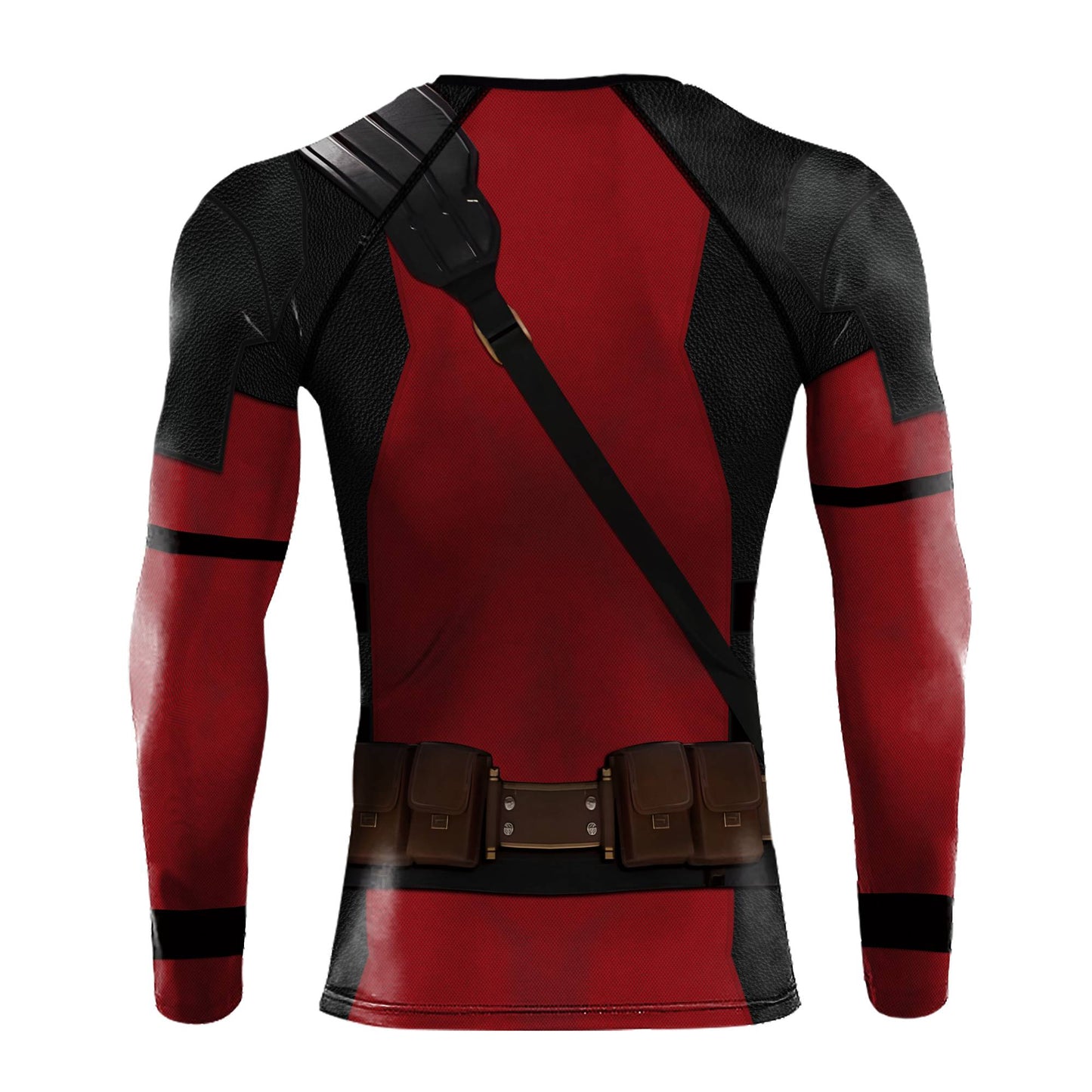 Halloween T-Shirt Red Shirt Men Tanks Halloween Cosplay Costume Hero Long Sleeved Tees Tanks Men Top Carnival Party Outfit