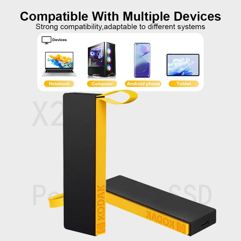 Kodak Type-C external interface SSD 1000MB/S hard drive 1TB USB3.2 Mini portable SSD 1TB laptop smartphone PS4 PC MAC TV