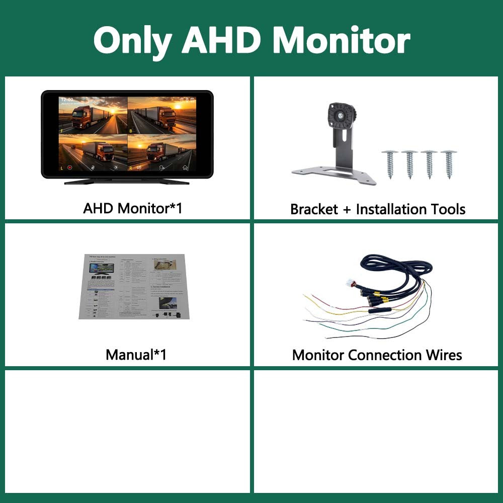 4 Channel 10.1 Inch Truck Bus Vehicle DVR MP5 With 4 PCS AHD 1080P Camera Surveillance Video Parking Recorder Monitor System Kit