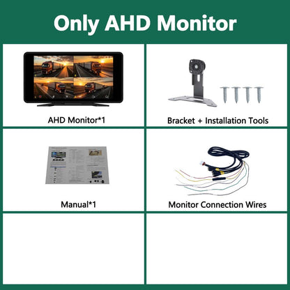 4 Channel 10.1 Inch Truck Bus Vehicle DVR MP5 With 4 PCS AHD 1080P Camera Surveillance Video Parking Recorder Monitor System Kit