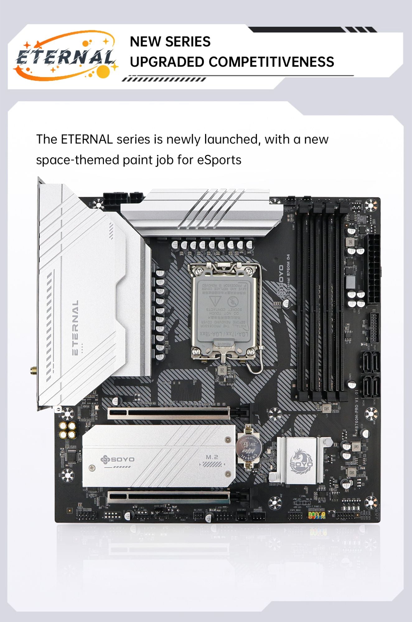 SOYO B760M D4 WiFi DDR4 LGA 1700 Intel B760 M-ATX Motherboard 2* M.2 PCIe 4.0 Type-C WiFi6 ARGB USB3.2 For 12/13/14th processor