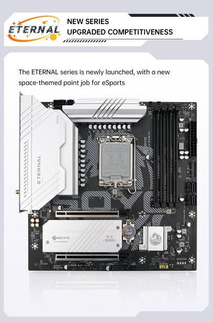 SOYO B760M D4 WiFi DDR4 LGA 1700 Intel B760 M-ATX Motherboard 2* M.2 PCIe 4.0 Type-C WiFi6 ARGB USB3.2 For 12/13/14th processor