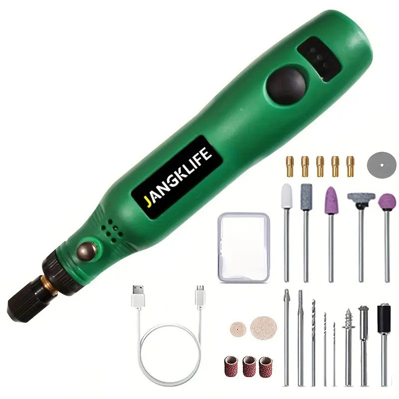 Miniesmeril, Kit de Ferramentas Rotativas com Acessórios para Ferramentas Rotativas, Multiferramenta Rotativa de 3 Velocidades para Projetos Artesanais e DIY.
