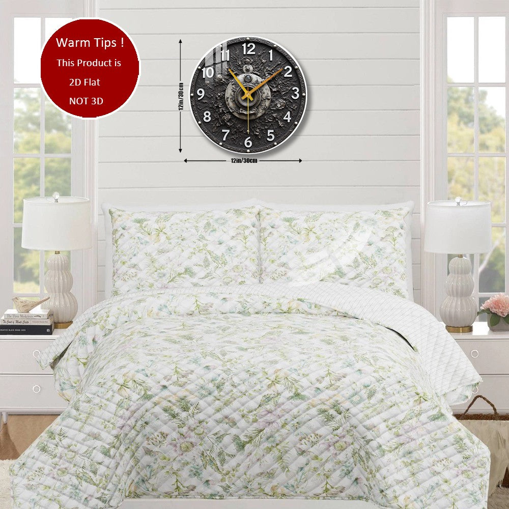 Tempered Glass Wall Clock Clock Face With Camera Lens Suitable For Wall Decor or Tabletop Display Anywhere